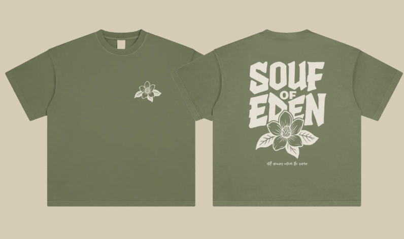 Rooted Mineral Wash Tee: Moss Green