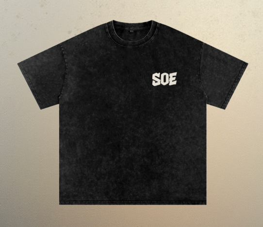 Genesis Tee – Black Acid Wash