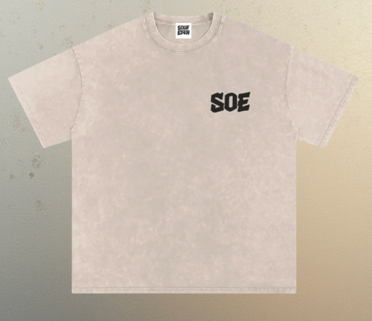 Genesis Tee – Tan Acid Wash