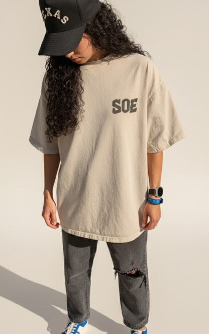 Genesis Tee – Tan Acid Wash